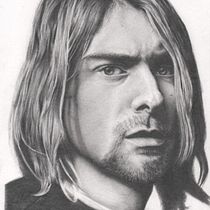 Mi Proyecto del curso: Retrato realista con lápiz de grafito de Kurt Cobain. Ex compositor de la banda grunge Nirvana (Tamaño carta). Drawing, Pencil Drawing, Portrait Drawing, and Realistic Drawing project by Brandon Nuñez Ceciliano - 11.06.2020