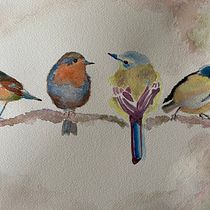 My project in Artistic Watercolor Techniques for Illustrating Birds course. Watercolor Painting project by hamer492 - 01.31.2021
