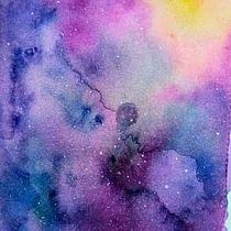 Mi Proyecto del curso: GALAXIA Técnicas modernas de acuarela. Painting project by Georgina Ceballos - 01.31.2021