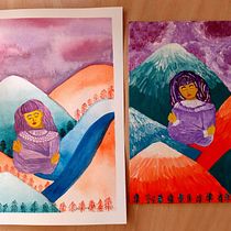Acuarela y gouache / Extrañeza de Montaña . Watercolor Painting, Acr, and lic Painting project by Carolina Patiño Cuéllar - 01.31.2021