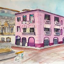 Final project: Streets of Cuba. Pintura em aquarela projeto de joelcharriere - 31.01.2021
