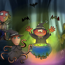 My project in Illustrated Characters Factory course. Traditional illustration project by Andrei Kolobrodov - 02.01.2021