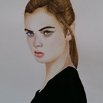 Meu projeto do curso: Retrato em aquarela a partir de uma fotografia. Watercolor Painting project by Sonia Marreiros - 02.01.2021