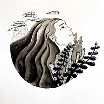 My project in India Ink Illustration with Japanese Influence course. Traditional illustration & Ink Illustration project by inked13k - 02.02.2021