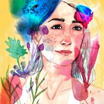 Ganas de primavera . Projekt z dziedziny  Sztuki piękne, Portret, Ilustracja c i frowa użytkownika marlopez2159 - 03.02.2021