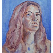 My project in Artistic Portrait with Watercolors course.  project by koutna_marianna - 02.03.2021