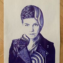 My project in Realistic Portraits with Pen course. Desenho projeto de Veronika Timura - 03.02.2021