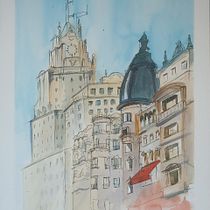 Mi Proyecto del curso: Dibujo arquitectónico con acuarela y tinta. Ilustração arquitetônica projeto de Ruben Resino - 03.02.2021