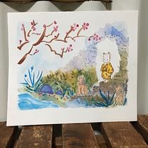 My project in Watercolor Illustration with Japanese Influence course. Projekt z dziedziny Malowanie akwarelą użytkownika Karen - 03.02.2021
