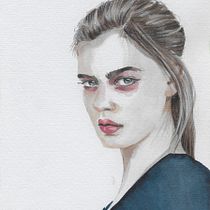 Mein Kursprojekt: Aquarellporträt mit fotografischem Vorbild. Watercolor Painting project by uly - 02.04.2021