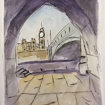 My project in Architectural Sketching with Watercolor and Ink course. Animação 2D projeto de Yang Xu - 04.02.2021
