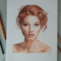 Mi Proyecto del curso:  Retrato realista con lápices de colores. Traditional illustration, Fine Arts, Pencil Drawing, Drawing, Portrait Drawing, Realistic Drawing, and Artistic Drawing project by natalia.warrenp - 02.04.2021