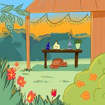 In the garden - animation. Un projet de Animation 2D et Illustration traditionnelle de siekana - 05.02.2021