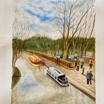 My project in Architectural Sketching with Watercolor and Ink course. Pintura em aquarela projeto de Benny Panakkal - 05.02.2021