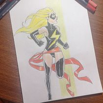 Ms. Marvel. Pencil Drawing project by E Martini Paz - 02.06.2021