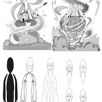 Monge-Músico. Character Design, Traditional illustration, Digital Illustration, Children's Illustration, and Narrative project by João Victor Vieira - 02.26.2021