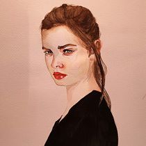 My project in Watercolor Portrait from a Photo course. Watercolor Painting project by Paola M. - 02.07.2021