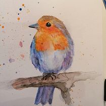 My project in Artistic Watercolor Techniques for Illustrating Birds course. Watercolor Painting project by Maria Gardzheva - 02.07.2021