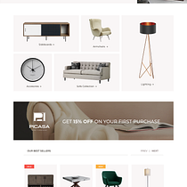 Proyecto Final - Picasa Home Furniture. Projekt z dziedziny Projektowanie graficzne, UX / UI i Web design użytkownika Tato H. Espinoza - 10.02.2021