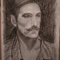 My project in Realistic Portraits Using Charcoal course: My first try to draw a portrait :). Drawing project by yuliya_lavlinskaya - 02.08.2021