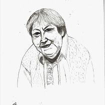 Gloria Fuertes . Desenho de retrato projeto de Cristina Gonzalez Careta - 09.02.2021