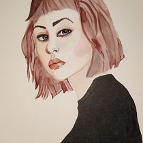 Retrato en acuarela a partir de una fotografía. Watercolor Painting project by Alba - 02.08.2021