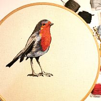 My project in Painting with Thread: Textile Illustration Techniques course. Embroider project by Sabine Viksne - 02.08.2021