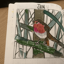 My project in Introduction to Illustrated Bullet Journaling course. Projekt z dziedziny Komunikacja użytkownika Steve Mundy - 12.02.2021