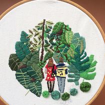 My project in Introduction to Botanical Embroidery course. Un projet de Broderie de Margarida Vasconcelos - 08.02.2021