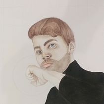Mi Proyecto del curso: Retrato en acuarela a partir de una fotografía. Fine Arts, and Sketching project by Kristín Sigurðardóttir - 02.08.2021