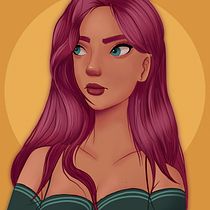 Mi Proyecto del curso: Retrato de personajes femeninos con Procreate. Projekt z dziedziny R, sunek c i frow użytkownika Luu Bellingeri - 08.02.2021
