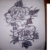 Mi Proyecto del curso: Diseño de tatuajes Blackwork peonias y payaso.. Projekt z dziedziny  Sztuki piękne użytkownika Denis Acosta - 09.02.2021