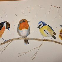 My project in Artistic Watercolor Techniques for Illustrating Birds course. Watercolor Painting project by Claire Drinkwater - 02.09.2021