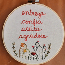 Meu projeto do curso: Técnicas básicas para bordado de letras_ Liliana_Portugal. Embroider project by Liliana Bomtempo - 03.15.2021