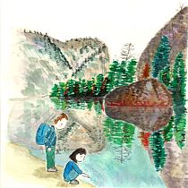 My project in Watercolor Illustration with Japanese Influence course. Projekt z dziedziny Ilustracje dla dzieci, Trad, c, jna ilustracja i Malowanie akwarelą użytkownika bowiekung - 10.02.2021
