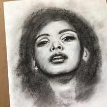 My project in Artistic Charcoal Portraiture: Creating Atmosphere course. Desenho projeto de Irma Clarke - 10.02.2021