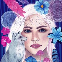 Mi Proyecto del curso: Retrato ilustrado en acuarela. Projekt z dziedziny Portret, Ilustracja c, frowa i Malowanie akwarelą użytkownika Nadia Ham - 10.02.2021
