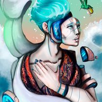 My project in Digital Fantasy Portraits with Photoshop course.  project by IIaria Poidomani - 02.10.2021