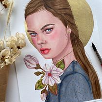 Projeto final - @artenicolle. Portrait Drawing, Realistic Drawing, Painting, and Watercolor Painting project by Nicolle Salvá - 02.11.2021