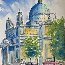 My project in Architectural Sketching with Watercolor and Ink course. Traditional illustration project by Liz - 02.12.2021