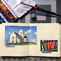 My project in Watercolor Travel Journal course. Watercolor Painting, Traditional illustration, Architectural Illustration, and Sketchbook project by Susan Singer - 02.20.2021
