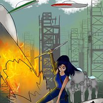 Mi Proyecto del curso: Ilustración digital de fantasía y ciencia ficción (Fresha en plena guerra). Digital Drawing project by micaelahincapie - 02.18.2021
