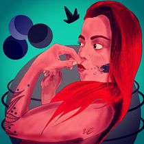 Red. Traditional illustration, and Digital Illustration project by Mario Ruz - 02.12.2021