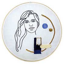 Mi Proyecto del curso: Retrato lineal bordado. Un projet de Broderie de Gis B - 12.02.2021