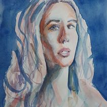 Meu projeto do curso: Retrato artístico em aquarela. Un proyecto de Pintura y Pintura a la acuarela de Paola Crescêncio - 12.02.2021