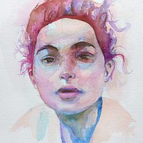 My project in Artistic Portrait with Watercolors course. Fine Arts, Painting, Watercolor Painting, and Portrait Drawing project by rowennbk - 02.13.2021