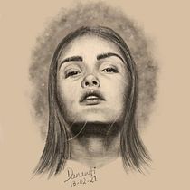 My project in Artistic Charcoal Portraiture: Creating Atmosphere course. Desenho de retrato projeto de Dana Hattab - 13.02.2021