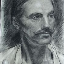 Realistic charcoal portrait. Traditional illustration, and Portrait Drawing project by herbie_met_het - 02.13.2021