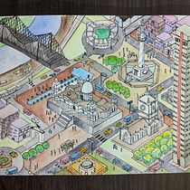My project in The Art of Sketching: Transform Your Doodles into Art course Ein Projekt aus dem Bereich Architektonische Illustration, Traditionelle Illustration, Illustration mit Tinte und Aquarellmalerei von Piyali Das - 14.02.2021
