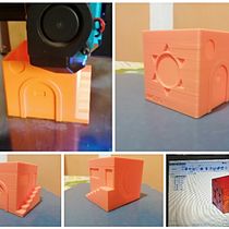 Con lo aprendido en el curso diseñé un macetero personalizado de 70x80x70mm con espesor de pared de 3mm.. Un projet de 3D de Gabriel Chumbes - 21.02.2021